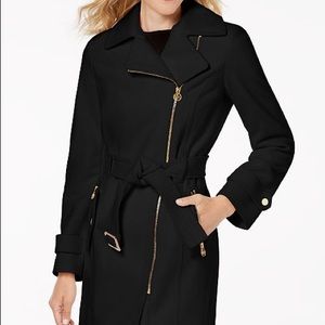 MK asymmetrical belted coat